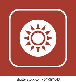   Sun  icon,vector.  Flat design.