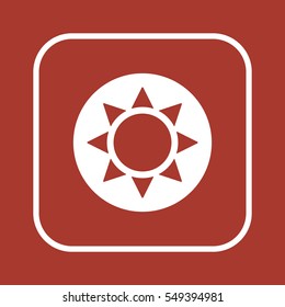   Sun  icon,vector.  Flat design.