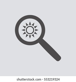   Sun  icon,vector.  Flat design.