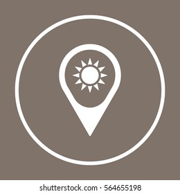   Sun  icon,vector.  Flat design.
