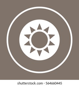   Sun  icon,vector.  Flat design.