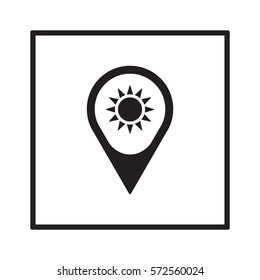   Sun  icon,vector.  Flat design.