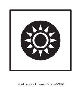   Sun  icon,vector.  Flat design.