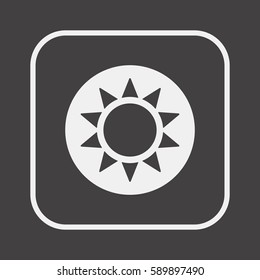   Sun  icon,vector.  Flat design.