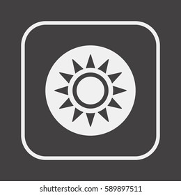   Sun  icon,vector.  Flat design.