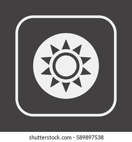   Sun  icon,vector.  Flat design.