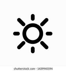 Sun icon,vector illustration. Flat design style. vector sun icon illustration isolated on White background, sun icon Eps10. sun icons graphic design vector symbols.