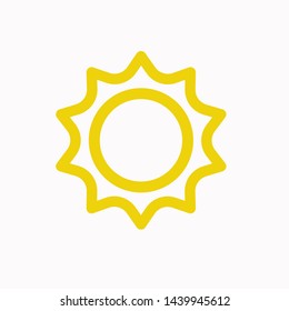 Sun icon,vector illustration. Flat design style. vector sun icon illustration isolated on White background, sun icon Eps10. sun icons graphic design vector symbols.