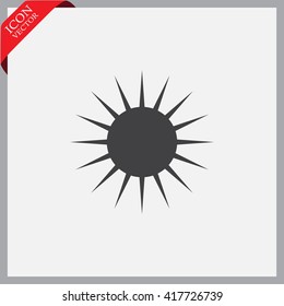 Sun Icon.Vector Sun Sign.