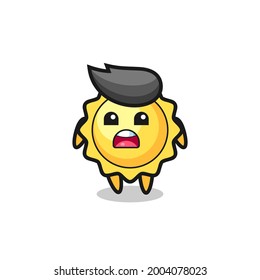 sun illustration with apologizing expression, saying I am sorry , cute style design for t shirt, sticker, logo element