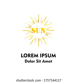 Sun Illustration Branding Logo Vector