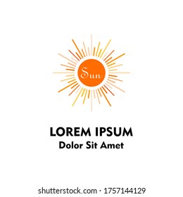 Sun Illustration Branding Logo Vector