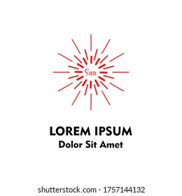 Sun Illustration Branding Logo Vector