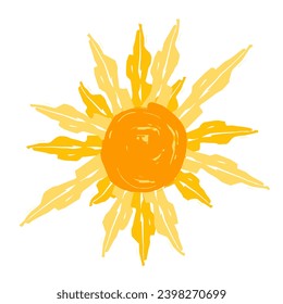Ilustración solar en estilo de caricatura