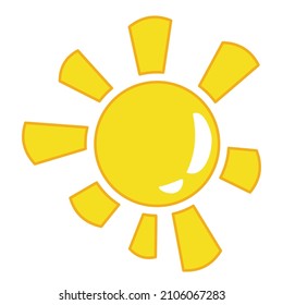 sun illustration, sun cartoon vector design
