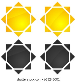Sun illustration, sun clip-art for nature, sunlight, summer concepts