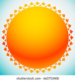 Sun illustration, sun clip-art for nature, sunlight, summer concepts