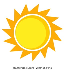 Sun illustration. Sun icon vector, nature, heat, solar energy. Weather theme.