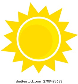 Sun illustration. Sun icon vector, nature, heat, solar energy. Weather theme.