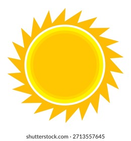 Ilustración del sol. Icono de sol Vector, naturaleza, calor, energía solar. Clima temático.