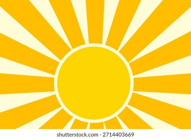 Sun illustration. Sun icon vector, nature, heat, solar energy. Weather theme.