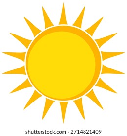 Ilustración del sol. Icono de sol Vector, naturaleza, calor, energía solar. Clima temático.
