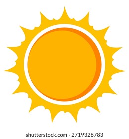 Sonnengrafik. Sonnenikone, Vektor, Natur, Wärme, Sonnenenergie. Wetterthema.