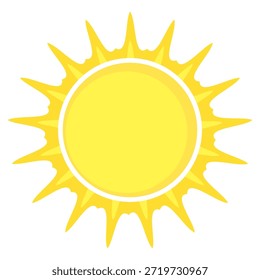 Sun illustration. Sun icon vector, nature, heat, solar energy. Weather theme.