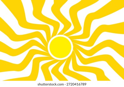 Sun illustration. Sun icon vector, nature, heat, solar energy. Weather theme.