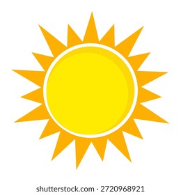 Sun illustration. Sun icon vector, nature, heat, solar energy. Weather theme.