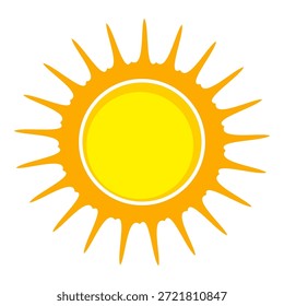 Sun illustration. Sun icon vector, nature, heat, solar energy. Weather theme.