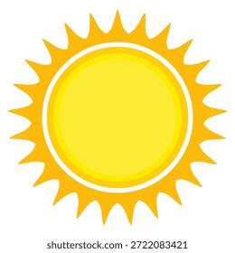 Ilustración del sol. Icono de sol Vector, naturaleza, calor, energía solar. Clima temático.
