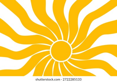 Ilustración del sol. Icono de sol Vector, naturaleza, calor, energía solar. Clima temático.