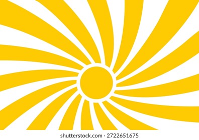 Sun illustration. Sun icon vector, nature, heat, solar energy. Weather theme.