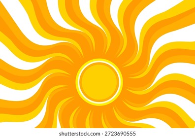 Sun illustration. Sun icon vector, nature, heat, solar energy. Weather theme.