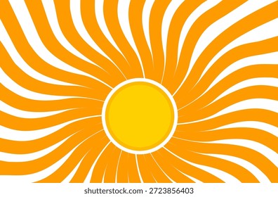Sun illustration. Sun icon vector, nature, heat, solar energy. Weather theme.