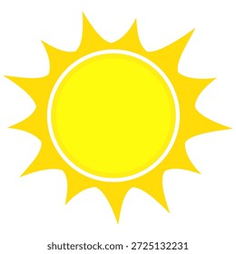 Sun illustration. Sun icon vector, nature, heat, solar energy. Weather theme.