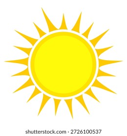 Sun illustration. Sun icon vector, nature, heat, solar energy. Weather theme.