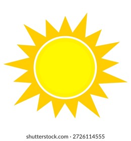 Sun illustration. Sun icon vector, nature, heat, solar energy. Weather theme.