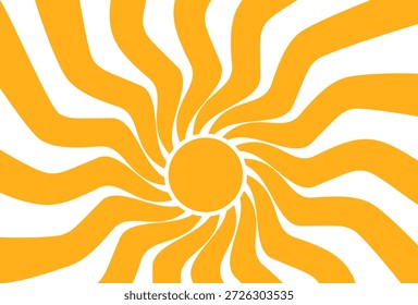 Sun illustration. Sun icon vector, nature, heat, solar energy. Weather theme.