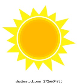 Ilustración del sol. Icono de sol Vector, naturaleza, calor, energía solar. Clima temático.