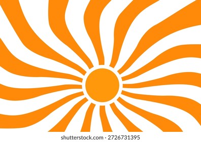 Sun illustration. Sun icon vector, nature, heat, solar energy. Weather theme.