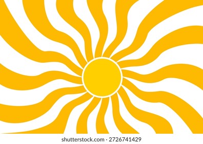 Sun illustration. Sun icon vector, nature, heat, solar energy. Weather theme.