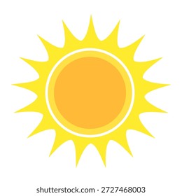 Sun illustration. Sun icon vector, nature, heat, solar energy. Weather theme.