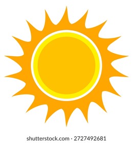 Sun illustration. Sun icon vector, nature, heat, solar energy. Weather theme.