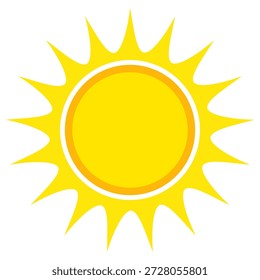 Sun illustration. Sun icon vector, nature, heat, solar energy. Weather theme.
