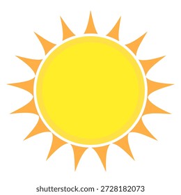 Sun illustration. Sun icon vector, nature, heat, solar energy. Weather theme.