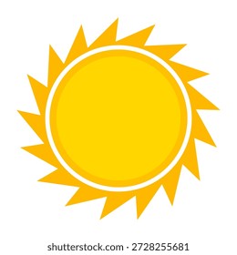 Sun illustration. Sun icon vector, nature, heat, solar energy. Weather theme.