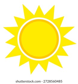 Sonnengrafik. Sonnenikone, Vektor, Natur, Wärme, Sonnenenergie. Wetterthema.