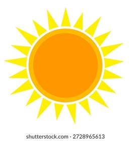 Sun illustration. Sun icon vector, nature, heat, solar energy. Weather theme.